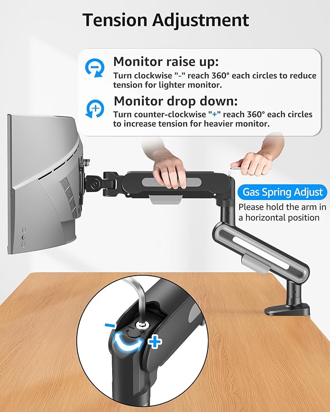 MOUNTUP Single Monitor Desk Mount - Image 9
