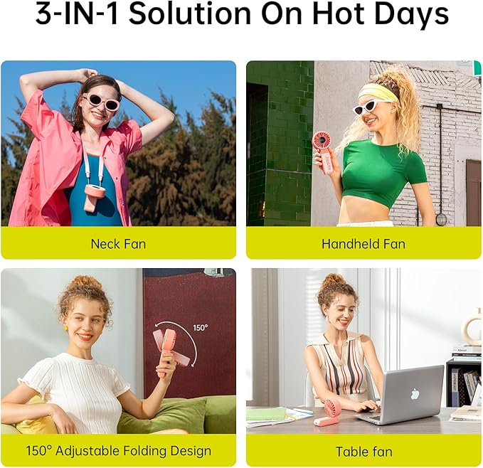 JISULIFE Handheld Fan Life7 – Ultimate Flexibility: High-Power Motor, LED - Image 2
