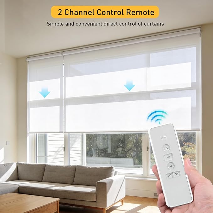 AC123-02 2 Channel Controller, RF433.92 Transmitter, Motorized Roller Shade - Image 5
