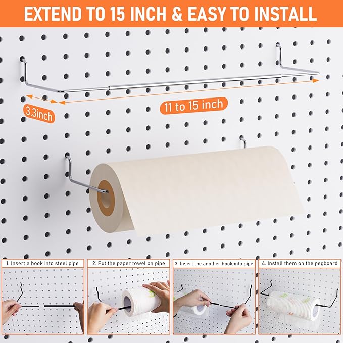 INCLY 30PCS Peg Board Organizer Accessories Kit, Pegboard Hooks Assortment - Image 3