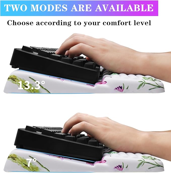Computer Keyboard Stand with Wrist Rest, Ergonomic Tilted Keyboard Holder - Image 2