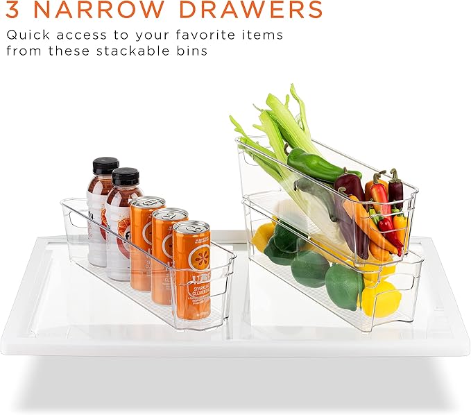 Sorbus Fridge Organizer Bins – Set of 8 Refrigerator Organizers and Storage - Image 5