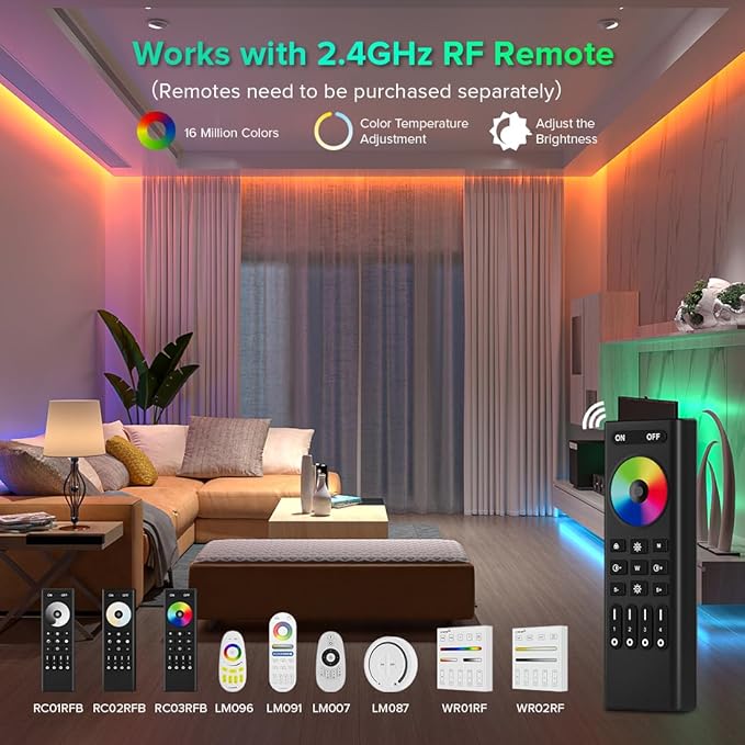 FCOB 5in1 WB5 2.4GHz WiFi PWM LED Controller Compatible - Image 3