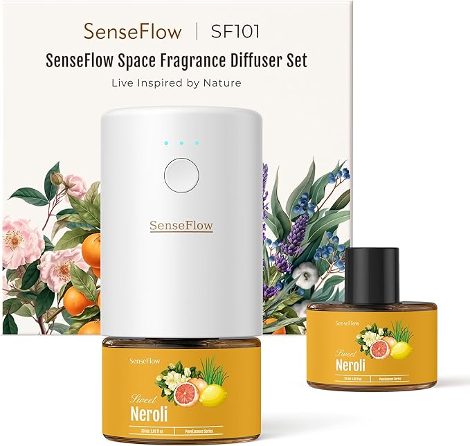 SF101 Pro Waterless Essential Oil Diffuser, Plug in Aromatherapy Diffuser & by SenseFlow