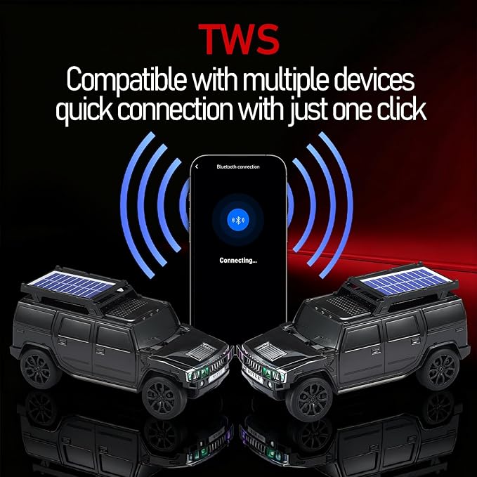 WSTER Solar Off-Road Car Bluetooth Speaker – HD Stereo Sound - Image 3