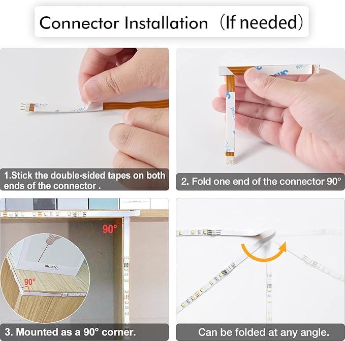 WOBANE Under Cabinet Lighting Kit, RF Remote, Hidden Super Bright Daylight - Image 9