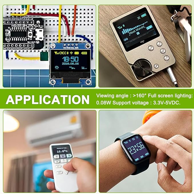 EPLZON 5 Pack 0.96 inch OLED IIC Display Module 128x64 Pixel Mini Self-Luminous - Image 7