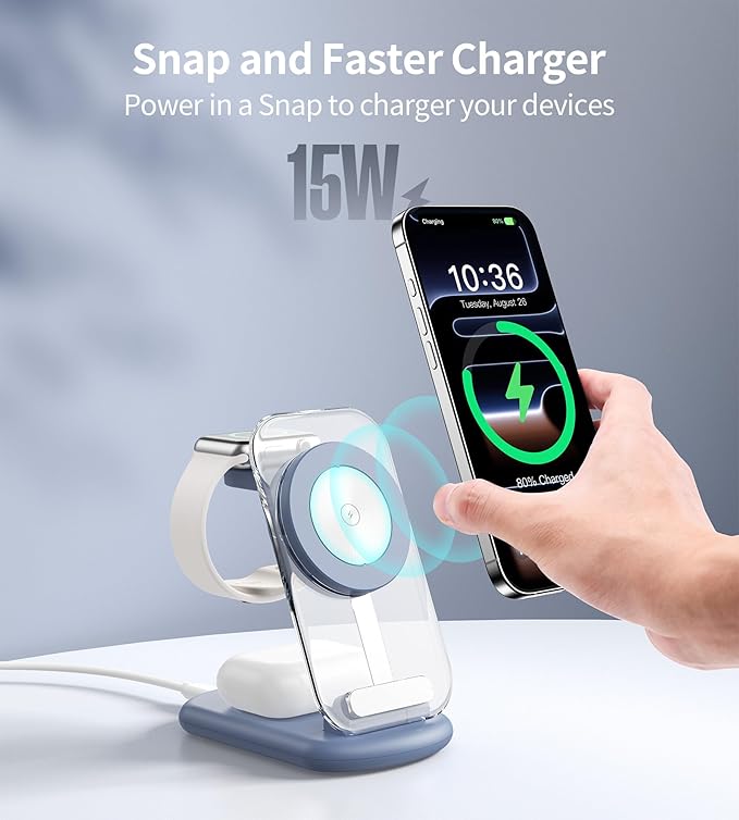 3 in 1 Magnetic Wireless Charging Station - Image 3