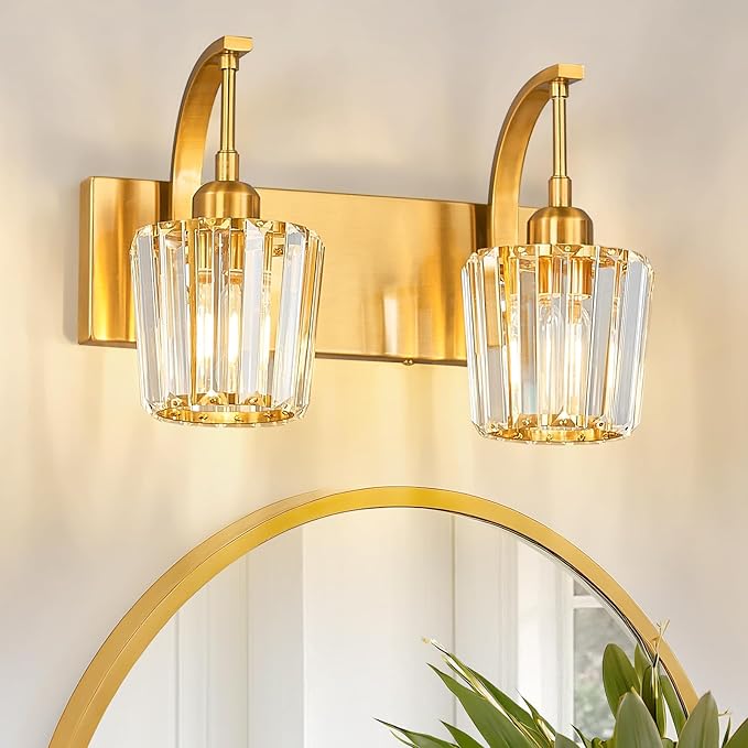 FDPBY Modern Bathroom Vanity Light, 2-Light Gold Wall Sconce by FDPBY