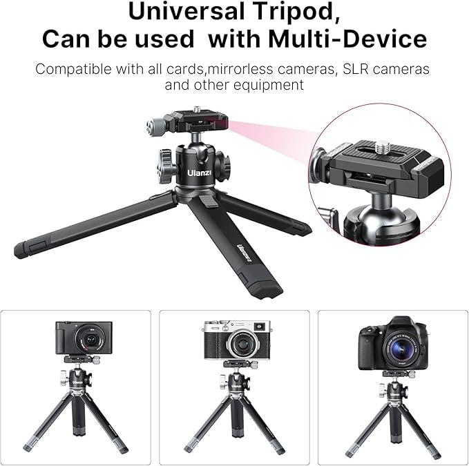 Portable Desktop Mini Tripod PICTRON MT-24 Compact Camera Tripod Aluminum Alloy - Image 4