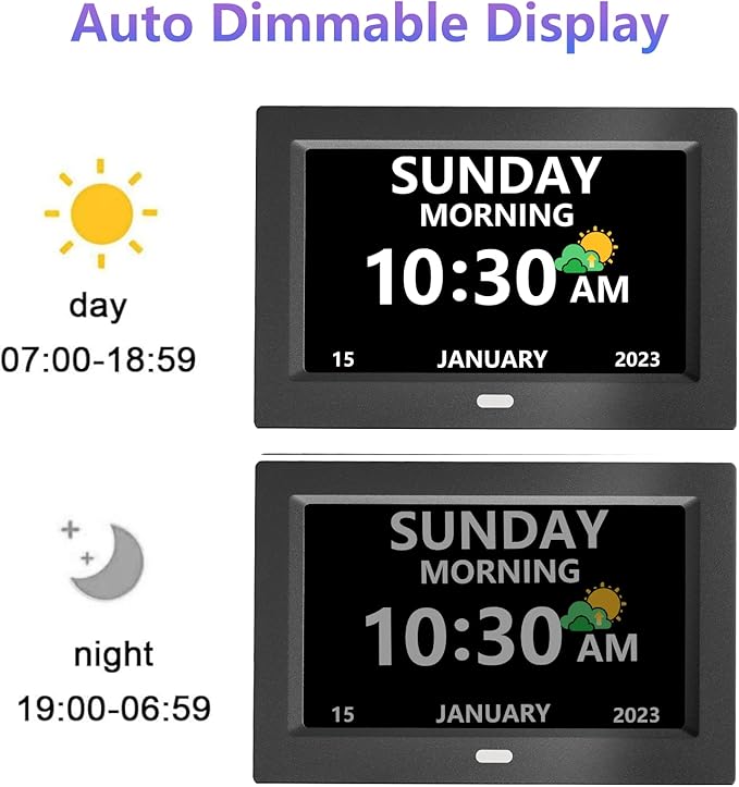 MRCHYDZ 10 Inch Clock with Day and Date - Image 6