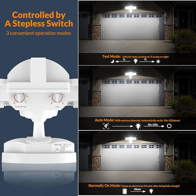 LEPOWER 1600LM LED Solar Security Lights Motion Outdoor, Motion Sensor Light - Image 6