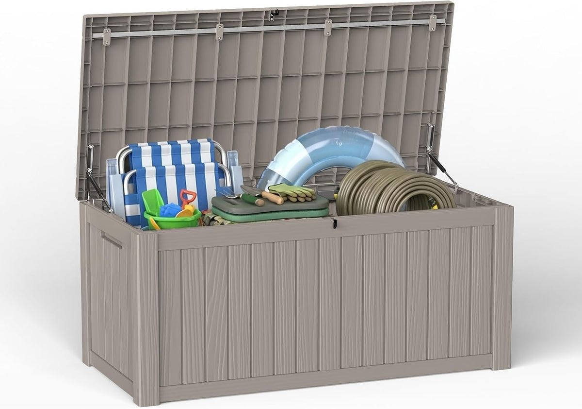 150 gallon outdoor storage deck box waterproof resin, main product view