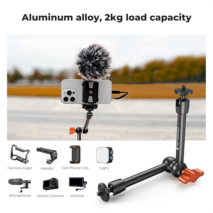 K&F CONCEPT 9.8" Magic Arm Clamp Kit - Image 4
