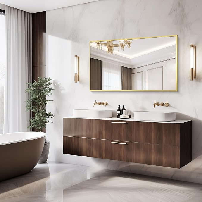 36x55inch Bathroom Mirror, Large Rectangular Wall Mirror - Image 9