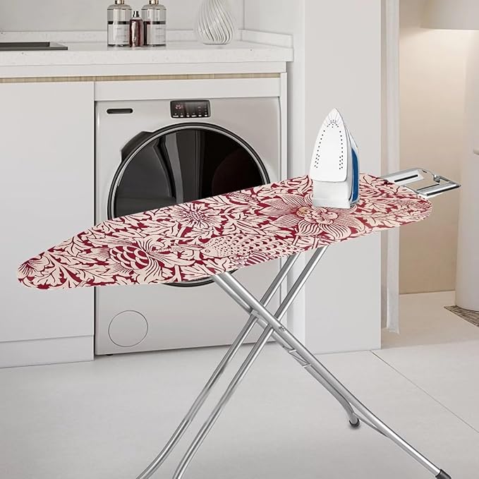 ZCFYGDX Vintage Red Floral Print Ironing Board Cover - Image 2