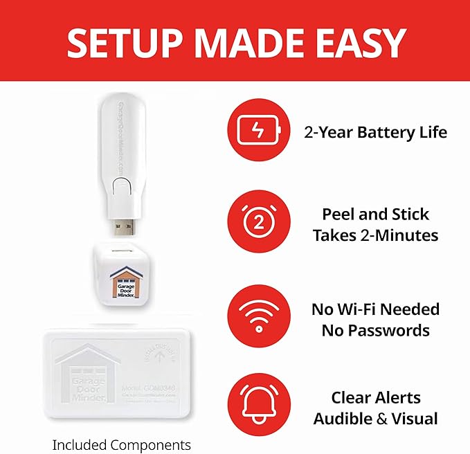 Garage Door Minder® Version II. 100% Wireless. Installs in Two Minutes! No - Image 2