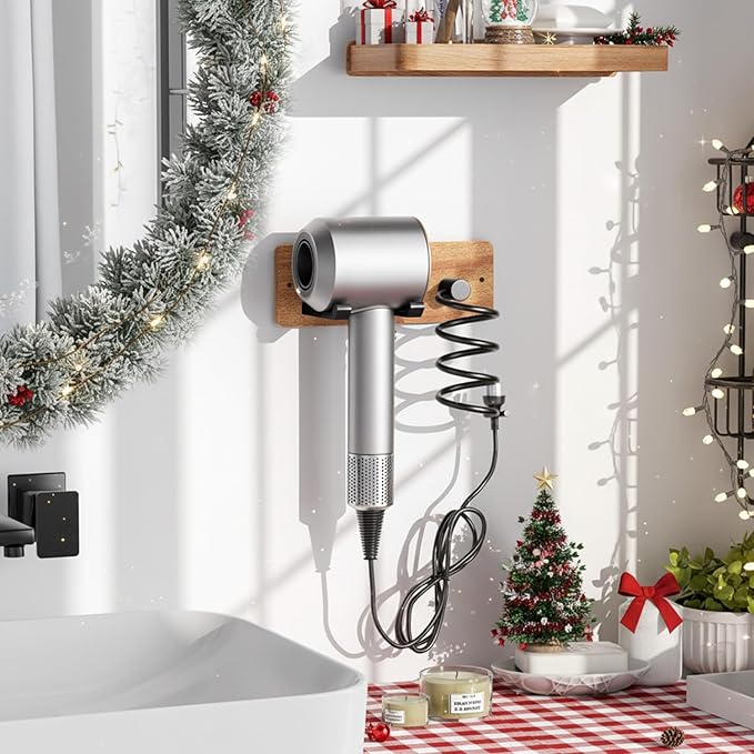 Tindbea Hair Dryer Holder Curling Iron Holder, Blow Dryer Holder Wall Mount - Image 3