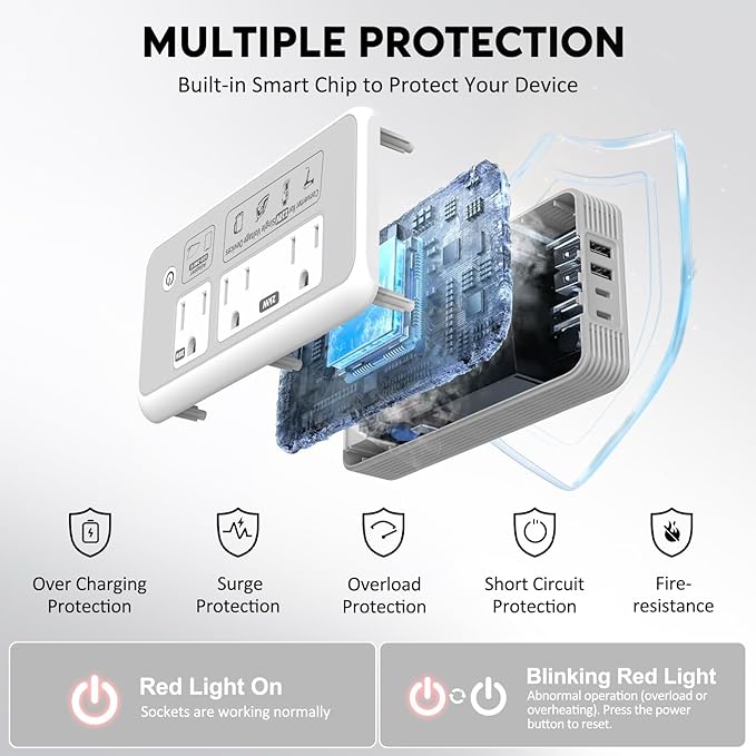220V to 110V Voltage Converter, 2000W Adapter US to Europe International Travel - Image 6