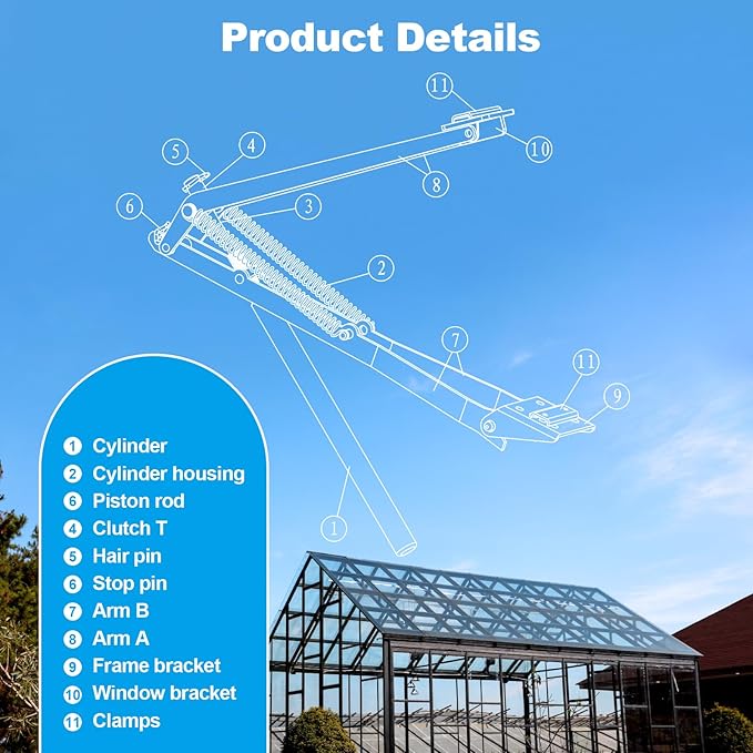 Greenhouse Vent Automatic Opener Greenhouse Accessories Window Opener Auto Vent - Image 6