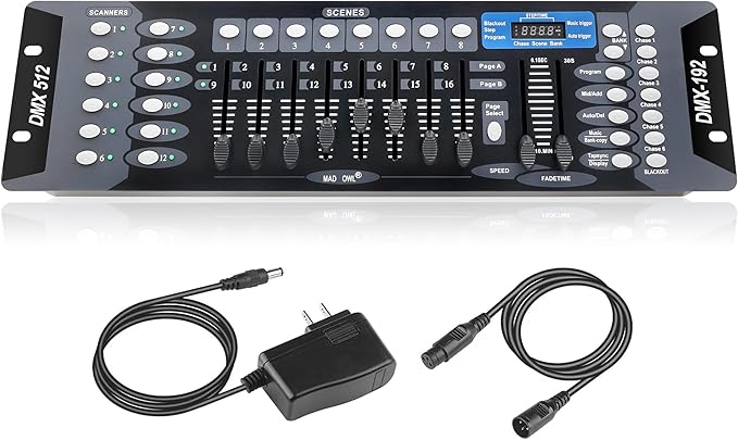 DMX Controller for dj Lights Dmx512 Light Controllers 192 Channel DMX Board by MADOWL