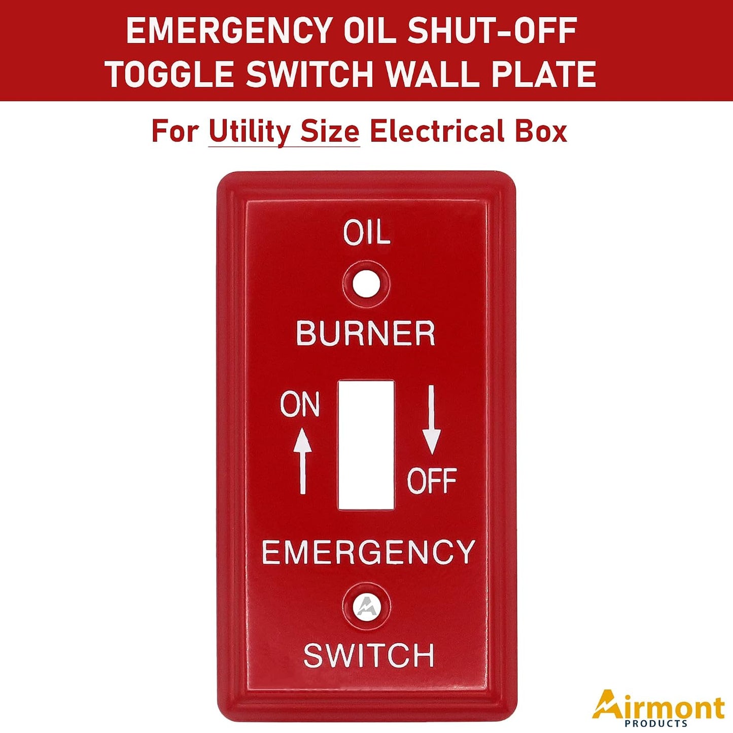 (Pack of Box and Cover) 4x2 Inch Utility Electrical Box, Outlet Box, Emergency Oil Shut-Off Toggle Switch Cover, Drawn Construction, Ten ½’’ Knockouts, Raised Ground, 1-7/8” Deep, 13 Cu. in. Capacity