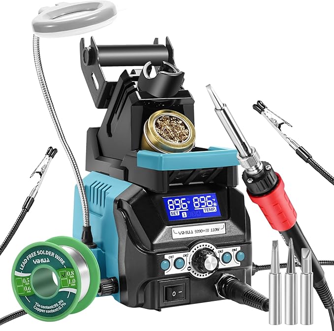 YIHUA 939D+ III EVO Digital Soldering Iron Station Kit 110W High Power by YIHUA