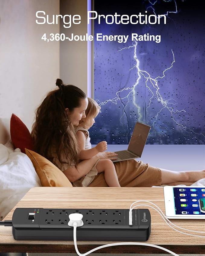Witeem Surge Protector Power Strip - Image 4