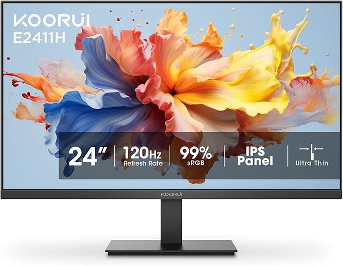 KOORUI 24-inch 120Hz Gaming Monitor IPS FHD sRGB 99% Support Freesync Computer by KOORUI