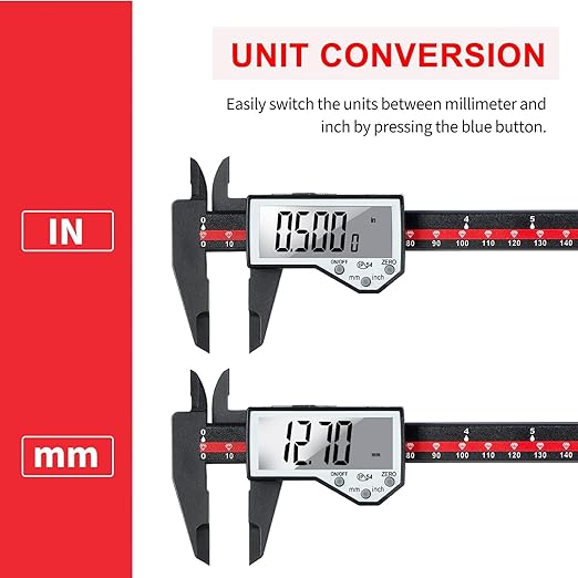 Digital Caliper, 0-6" Electronic Caliper Auto - Image 6