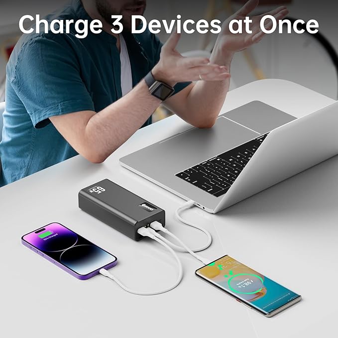 PSOOO 50000mAh Power Bank 65W, Portable Charger, External Battery Pack - Image 6