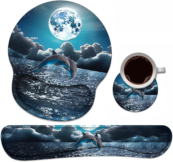 Keyboard Wrist Rest + Mouse Pad Wrist Support Set by Unknown