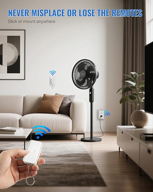 WILAWELS Remote Control Outlet Wireless Wall Switch, Wireless On Off Remote - Image 2