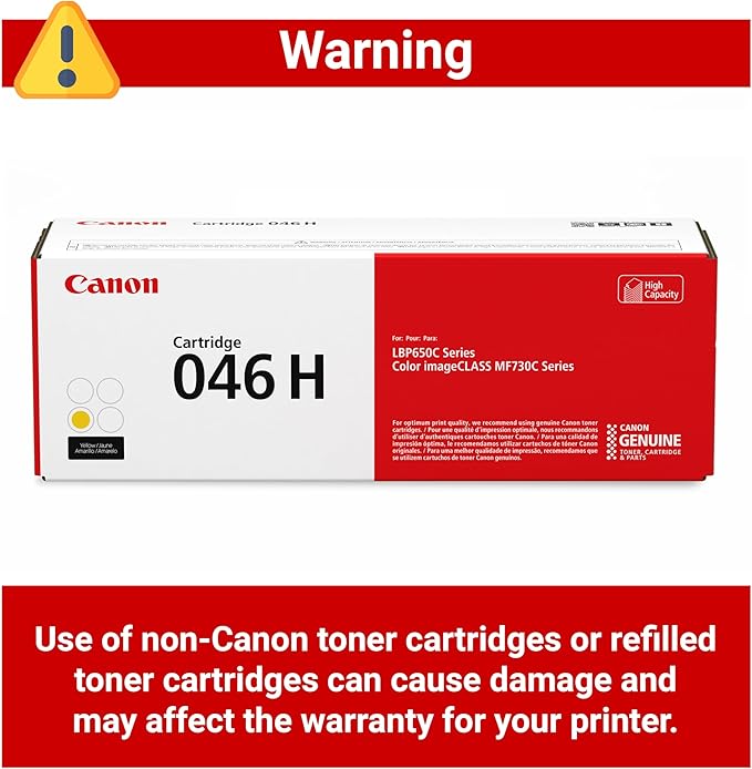 Canon Genuine 046 Yellow Toner Cartridge High Capacity Compatible - Image 4