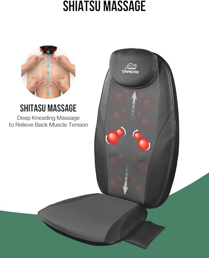 Snailax Back Massager with Heat, Gifts - Image 2