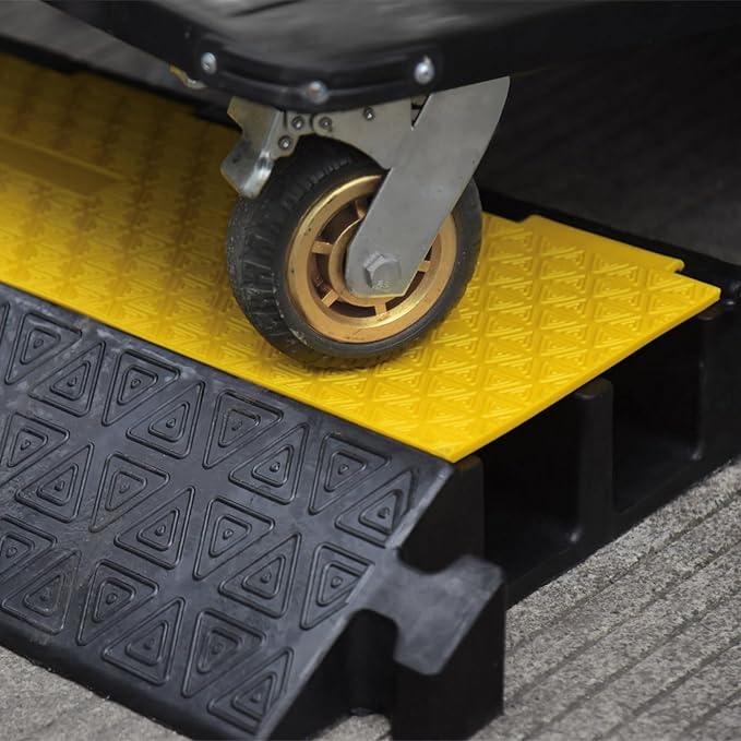 OranLite Large 2-Channel Rubber Floor Cable Protector Ramp, Heavy-Duty Floor - Image 7