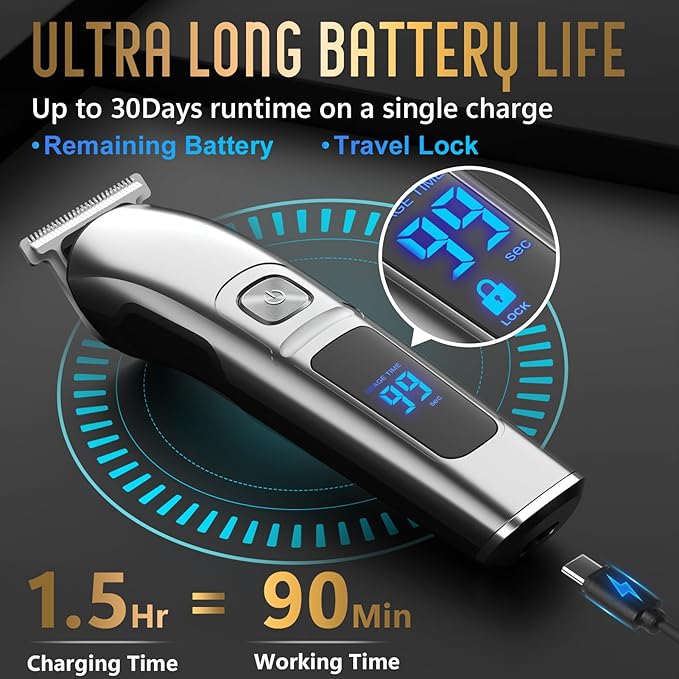 Ufree Beard Trimmer for Men, Waterproof Electric Razor for Nose, Face & Mustache - Image 4