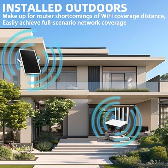 WiFi Extender Signal Booster Solar Battery Outdoor, Long Range up to 300-feet - Image 4