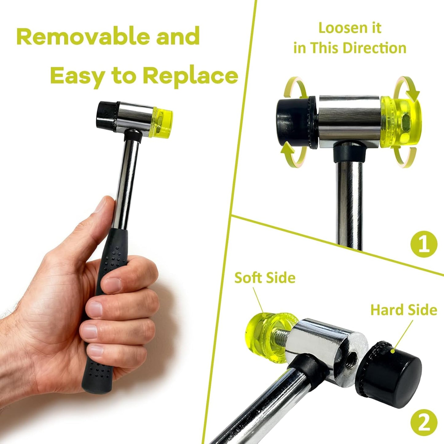 Small Rubber Mallet Hammer for Crafts- Small Rubber Hammer, Mini Mallet for Jewelry, Leather, Crafts, Woodworking, DIY, Furniture Assembly, etc.