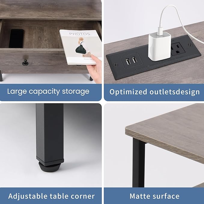 Edbuosy 3 Wooden Drawers Night Stand, 27 Inch Wide Nightstand - Image 4