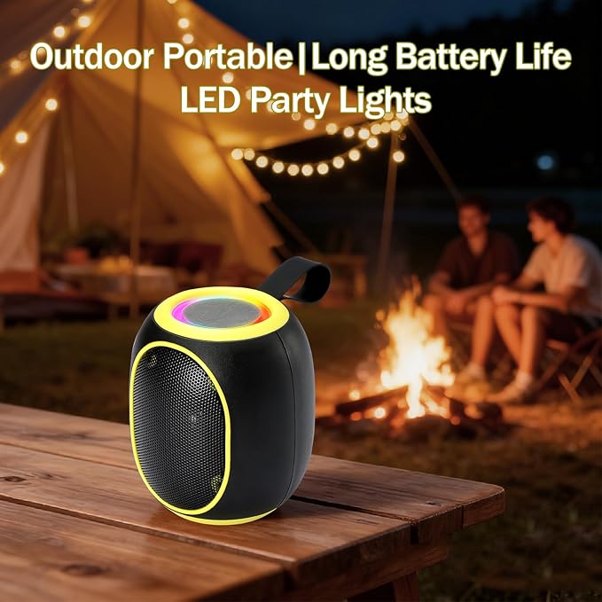 Portable Bluetooth Speaker – 8W HD audio quality, TWS stereo pairing, LED light - Image 5