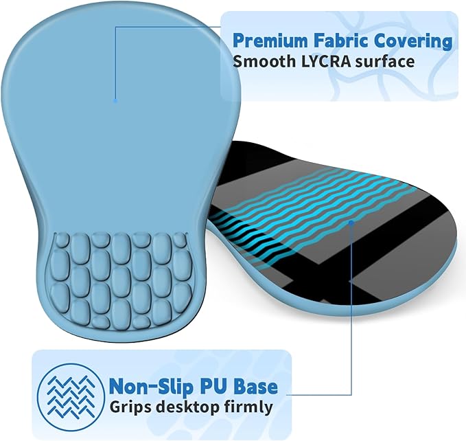 YIWEI Ergonomic Mouse Pad with Massage Design Wrist Rest, Comfortable Office - Image 5