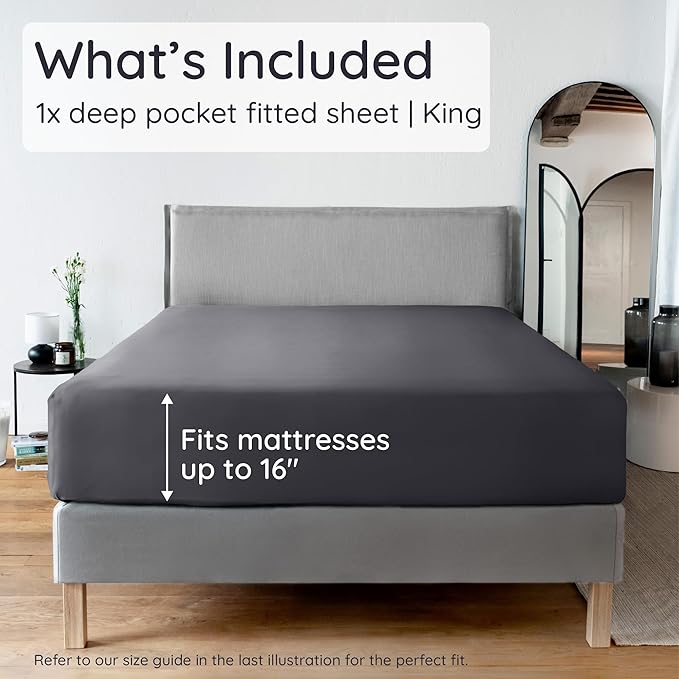 Bambaw 100% Viscose Derived from Bamboo Fitted Sheets King Size, Cooling Fitted - Image 2