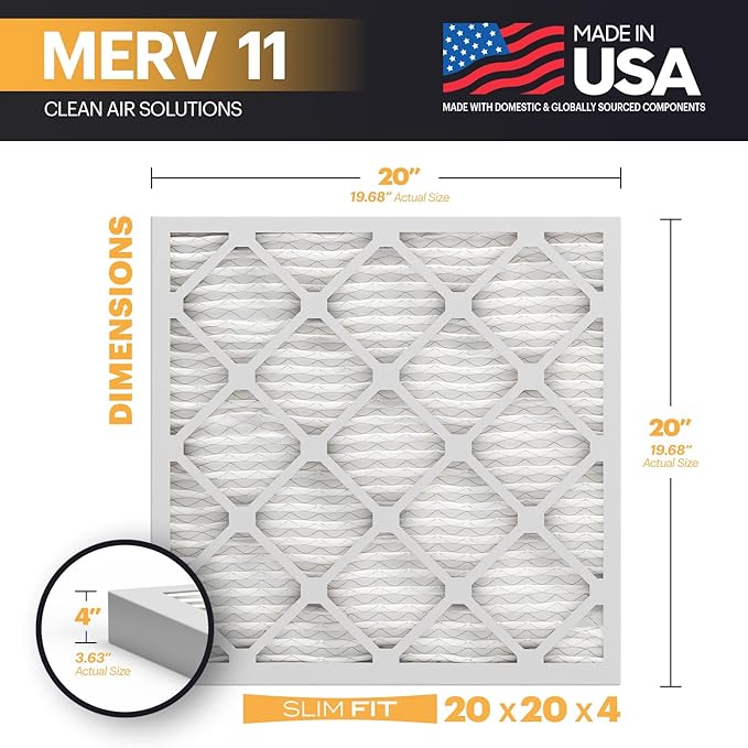 BNX TruFilter 20x20x4 MERV 11 Air Filter 2-Pack - Image 2