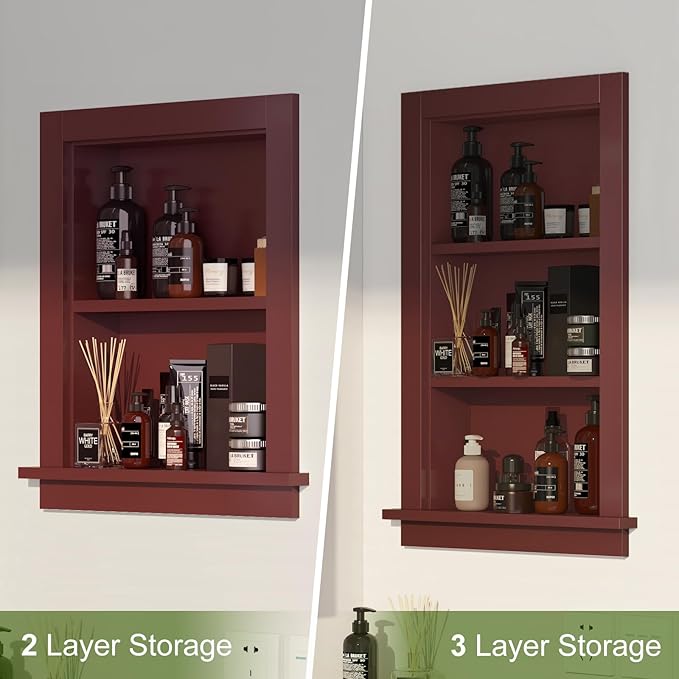 Recessed Medicine Cabinet Inset, Bathroom Wall Niche Insert - Image 6