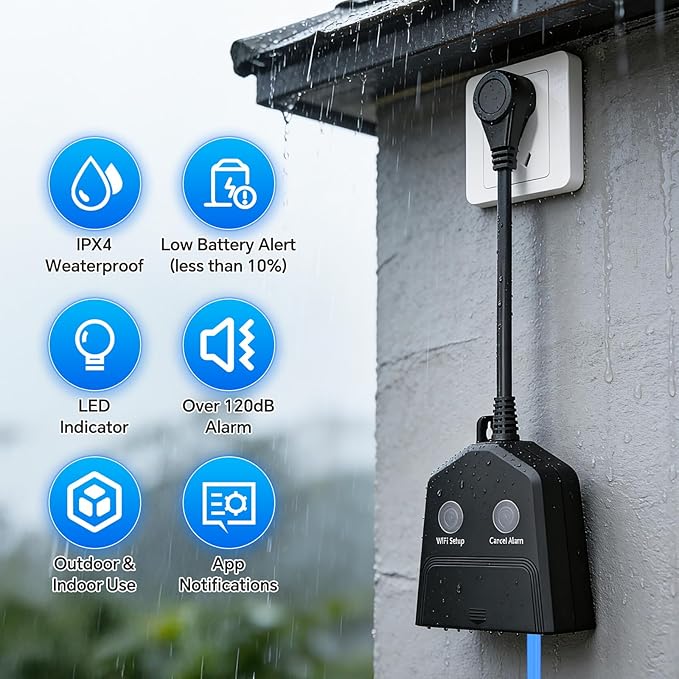 Sump Pump Alarm WiFi, Smart High/Low Water Level Alarm, Free App Notification & - Image 7
