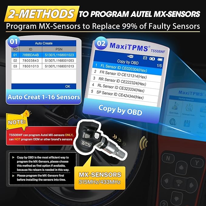 2026 Autel MaxiTPMS TS508WF KIT TPMS Programming Tool, WiFi Ver. of TS508K - Image 7