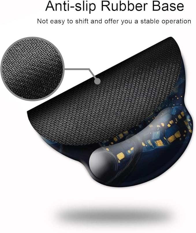 Ergonomic Mouse Pad with Wrist Support, Mouse Pad with Wrist Rest and Coaster - Image 5
