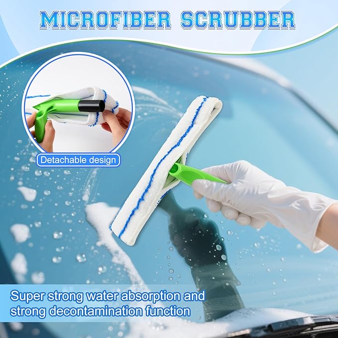 Window Cleaning Kit, Window Squeegee, Recyclable Silicone Window Squeegee Kit - Image 3