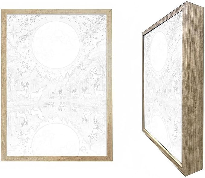 URVIP LED Glowing Photo Frame, 3D Starry-Sky Moon Animal Wall Art, 9x12 Inches - Image 3